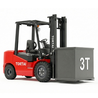 Nouveau chariot élévateur électrique Tortai 3 tonnes avec batterie lithium-ion, hauteur de levage de 3 à 6 m pour la manutention des matériaux en entrepôt