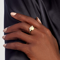 Milskye Personnalisé Arc Chevalière Bague Plaqué Or Fine Jewelry Initiale Personnalisée pour les Femmes
