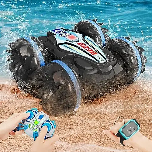 Mini Rc Car Amphibious Atv Vehicle Land Water Hand Controlled Gesture 360 Rotating Fishing Boat Rc Car Amphibious For Sale
