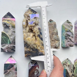 <span class=keywords><strong>Arua</strong></span>-Torre de shalerita de alta calidad, punto de cristal arcoíris, punto de eshalerita Natural para curación - Product Image 5