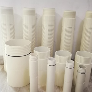 Tuyau de puits profond en UPVC de 400 mm de diamètre extérieur, couleur bleue, avec gaine et écran en PVC potable, OEM - Product Image 4