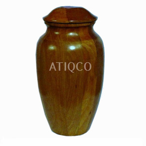 Urna de madera de estilo europeo blanco para cenizas Funerl Cremación Recuerdo Acabado colorido Urna de metal para adultos - Product Image 2