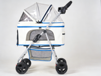 Sac de transport pliable en métal personnalisé 2026 pour animaux de compagnie avec panier amovible pour chats et chiens