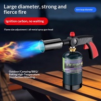 Chalumeau coupe-vent haute puissance pour le camping, allume-feu au propane pour barbecue, cuisson, désherbage et allumage du bois de chauffage