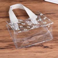 Sac fourre-tout à provisions transparent en PVC avec logo personnalisé étanche à bas prix
