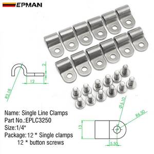 SS אחת קו מלחציים 3/8 "& 3/16" & 1/4 "שונה מתאים דלק, אוויר, חשמל, בלם, קווי EPLC3375 EPLC3187 EPLC3250 - Product Image 3
