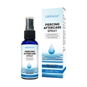 Spray Salino Suave para el Cuidado Posterior con Hoja de Vasaka y Hierba de San Juan para Nuevos Piercings, Solución Hipoalergénica Sin Alcohol, Limpieza - Product Image 1
