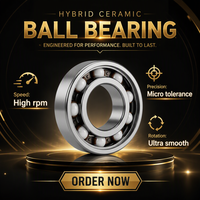 Roulement à billes en céramique micro-hybride 604 P6 2RS à une rangée 4mm 12mm pour équipement de précision