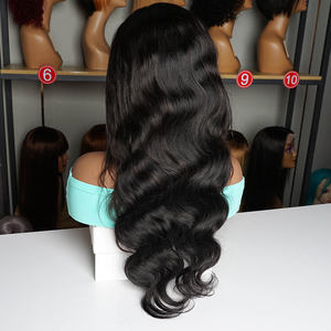 秘鲁人发假发360全高清蕾丝正面假发直无胶100处女印度发巴西假发蕾丝闭合360 - Product Image 5