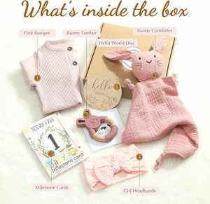 <b>Pink</b> Color Baby Girl Newborn <b>Gifts</b> Box Customized Neutral Baby <b>Gift</b> Basket for New Moms Personalized Baby Shower <b>Gifts</b> Wholesale - Product Image 6