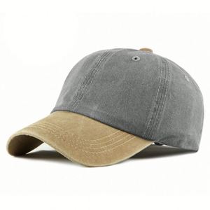 Gorra de Béisbol de Algodón Lavado de Dos Tonos, Teñida con Pigmentos, Sin Estructura, de Perfil Bajo, a la Moda, con Logotipo Personalizado, Regalo Promocional, Productos Destacados - Product Image 1