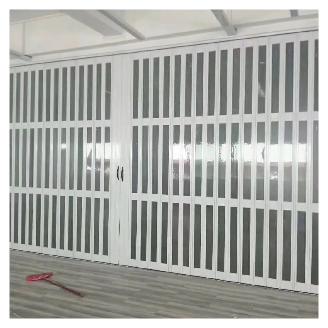 Plexiglass Manual Plastik PVC Folding Door untuk Interior