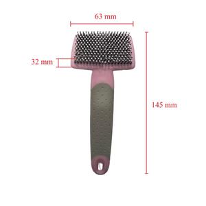 Yumuşak naylon iğneler tek taraflı küçük Pet köpek kedi hayvan yavru bakım Anti kayma kolu ile temizleme tarak - Product Image 2