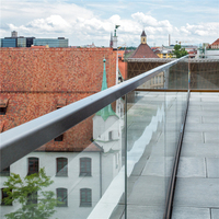 Système de garde-corps en verre trempé personnalisé pour balcon, escalier, bord de piscine et applications extérieures