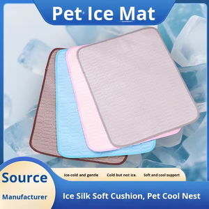 Hunde-Kühlmatte Sommer-Kühlbett Langlebiges Atmungsaktives Polyester Einfaches Design Waschbar Hitzebeständig Verstellbare Haustier-Kühlmatte - Product Image 2