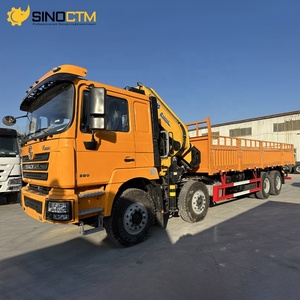 Camion grue articulée hydraulique Shacman 8x4 12 roues 14 tonnes à bras pliant, grue de chargement autonome pour la vente - Product Image 3