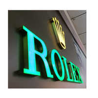 Lampu Tanda Logo Akrilik 3d Penunjuk Toko Led Luar Ruangan Led Kustom Cahaya Toko Huruf Beraturan Buchstaben