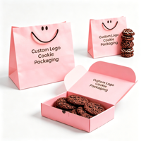 Boîtes d'expédition personnalisées pour biscuits et pâtisseries, boîtes pliables pour donuts, emballages alimentaires en carton, boîtes à biscuits avec sacs en papier