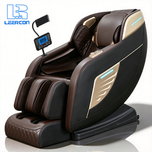 Fauteuil <span class=keywords><strong>de</strong></span> <span class=keywords><strong>massage</strong></span> complet LEERCON, finition tons pastel, cuir PU écologique, sensation flottante, zéro gravité, thérapie des tissus profonds - Product Image 1