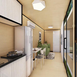 Conteneur modulaire en acier préfabriqué Maison Espace Capsule Lit Hôtel Cabine Pliable Petite Capsule Maison Panneau sandwich Immeuble de bureaux Centre commercial - Product Image 4