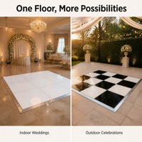 Piste de danse portable en contreplaqué et aluminium pour événements, mariages et fêtes en intérieur et en extérieur