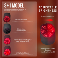 REDSKY Gorra de Terapia de Luz Roja LED Portátil con Enchufe Estadounidense para Cuidado del Cabello y Uso Doméstico, Garantía de 2 Años