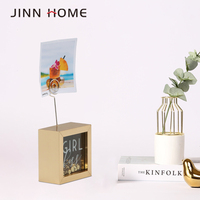 Bingkai Foto Meja Pernikahan Mini/Kotak Romantis Jinn Home, Penjepit Kayu, Dekorasi Rumah, Cetak UV DIY
