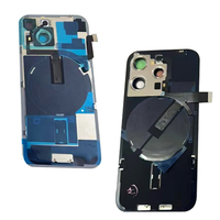 Pour iPhone 15, 15 Plus, 15 Pro : Vitre arrière avec cadre et connectivité sans fil, remplacement de la coque arrière