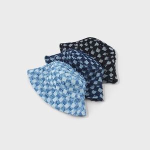 Sombrero de Pescador de Mezclilla con Parches a Cuadros, Estilo Casual para Exteriores, Unisex, Moda 2025, Alta Calidad, para Viajes - Product Image 3