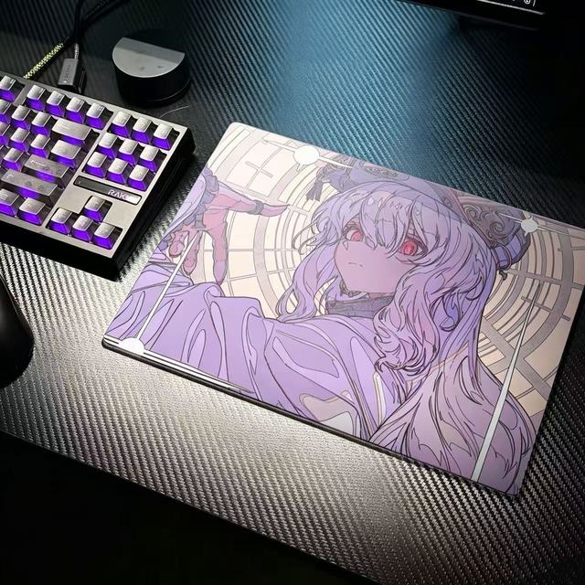 Custom Cartoon Anime HD UV Printed Glass Mouse Pad  Surface for Gaming with Professional High Quality and Custom Size