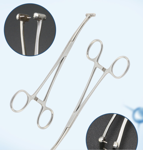 Manuel de chirurgie des vertébrés CJH, instruments chirurgicaux de base, forceps à scalp avec courbure, haute précision, respectueux de l'environnement, longueur 190 mm - Product Image 5