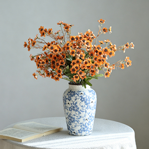 Fleurs artificielles en soie vintage d'automne, petites fleurs <span class=keywords><strong>de</strong></span> cire d'australie en gros pour bouquets <span class=keywords><strong>de</strong></span> mariage et décoration intérieure - Product Image 1