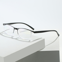 Lunettes de lecture unisexes XB8052 à monture demi-cerclée fine et ronde, correction de la presbytie 1.0-4.0, 1 pièce