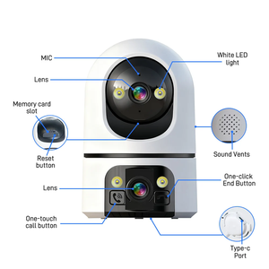 LOOSAFE 2K Caméra <span class=keywords><strong>de</strong></span> <span class=keywords><strong>surveillance</strong></span> vidéo <span class=keywords><strong>sans</strong></span> <span class=keywords><strong>fil</strong></span> <span class=keywords><strong>pas</strong></span> chère pour bébé, caméra Wifi à double objectif, <span class=keywords><strong>surveillance</strong></span> intérieure à domicile, suivi automatique, caméra vidéo - Product Image 6