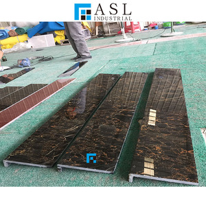 Carreaux de marbre noir de Portoro/Porto d'<span class=keywords><strong>Athènes</strong></span> avec veines dorées/dorées, revêtement mural en marbre brillant noir et or - Product Image 6