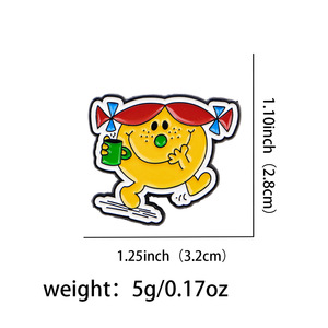 Reino Unido Popular niños obras literarias dibujos animados broches moda lindo Miss Mr personaje recuerdo esmalte solapa Pin - Product Image 6