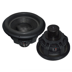 Haut-parleur de subwoofer de voiture de 15 pouces, aimant en néodyme, fibre de carbone, double sortie mono 4 ohms - Product Image 3