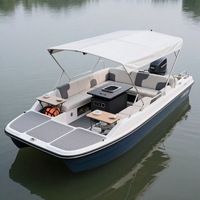 Bateau de loisirs aquatiques, bateau électrique de barbecue pour parc panoramique, bateau de réception pour fêtes et affaires avec auvent, bateau de plaisance