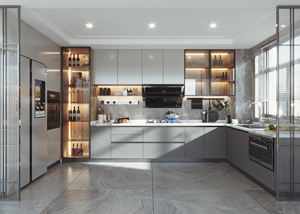 Meubles de cuisine complets, armoire, tiroir, contreplaqué, moderne, écologique, imperméable, durable, étagère, fabriqué en Chine, usine - Product Image 4