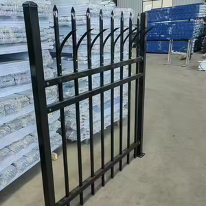 Elegante y moderno pasamanos de hierro con recubrimiento en polvo para exteriores, valla de jardín de acero galvanizado para villas, patios, centros comerciales y barandilla de <span class=keywords><strong>calle</strong></span> - Product Image 4