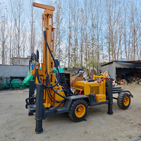 Plateforme de forage de puits d'eau 300 mètres, plateforme de forage minière entièrement hydraulique, machine de forage rotative pour trous à vendre