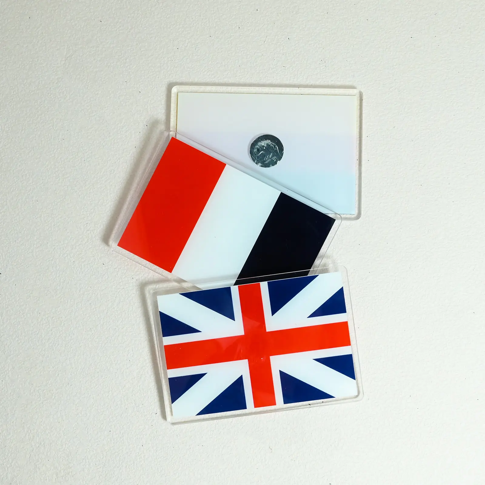 रसोई कार्यालय के लिए प्रोमोशनल ऐक्रेलिक फ्रिज मैग्नेट राष्ट्रीय ध्वज कस्टम मजबूत चुंबकीय स्टिकर