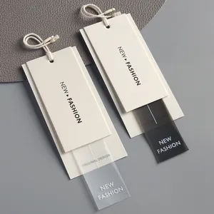 Fast Custom Recyclable Luxury With String Rope Swing Tag Embossed Hang Tags Black 700gsm UV Printing Paper Hang Tag For Clothing