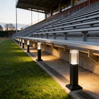 Lampes de jardin LED extérieures étanches IP65 en aluminium, éclairage décoratif de chemin avec détecteur de mouvement et fonction crépuscule à l'aube