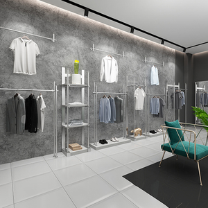 Giá Treo Quần Áo Hiện Đại, Giá Treo Quần Áo Gắn Tường, Được Chải Bằng Ống - Product Image 3