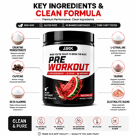 Poudre pré-entraînement pour adultes saveur fraise mangue, vente chaude OEM ODM, Beta-alanine + Citrulline Malate, Créatine Monohydrate, compatible Keto