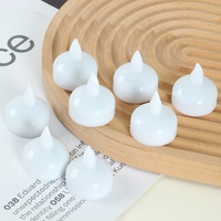 Vente en gros de bougies LED sans flamme, lot de 12 bougies chauffe-plat flottantes blanches étanches, idéales pour les confessions et les accessoires romantiques