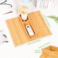 Plateau de canapé portable en bambou naturel de haute qualité pour accoudoir, support de tasse anti-chute pour boissons