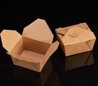 Boîte à pâtes en papier kraft écologique imperméable en gros pour l'emballage alimentaire des nouilles avec revêtement UV et laminage mat