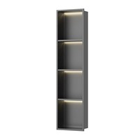 Niches de douche encastrées 24x12 pouces, double étagère, en acier inoxydable 304, à insérer dans le mur, étanches, rangement intégré pour salle de bain et cuisine